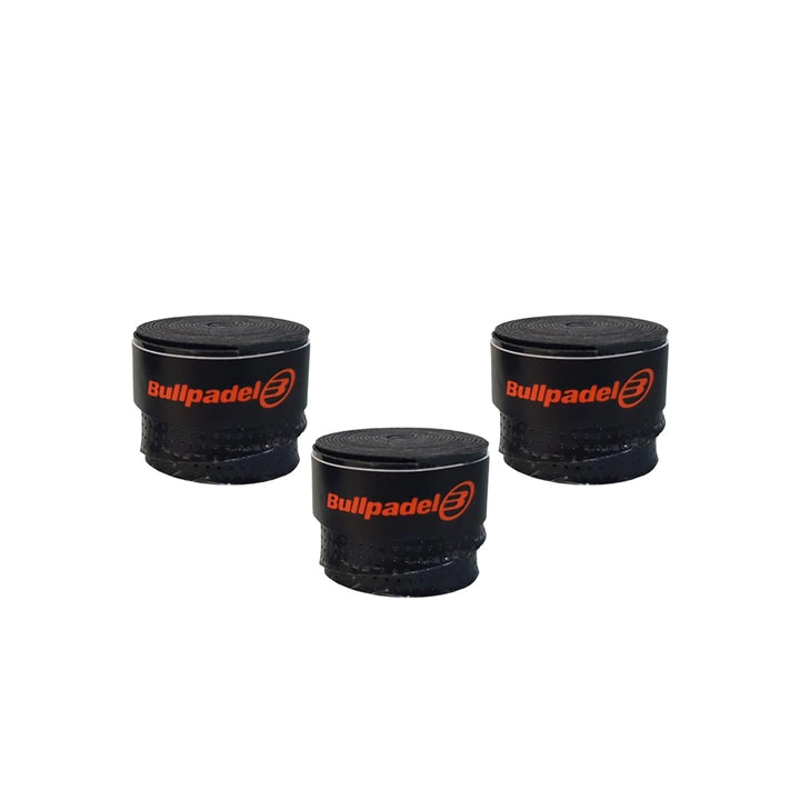 Bullpadel Set of 3 Overgrips, Black, Silicone