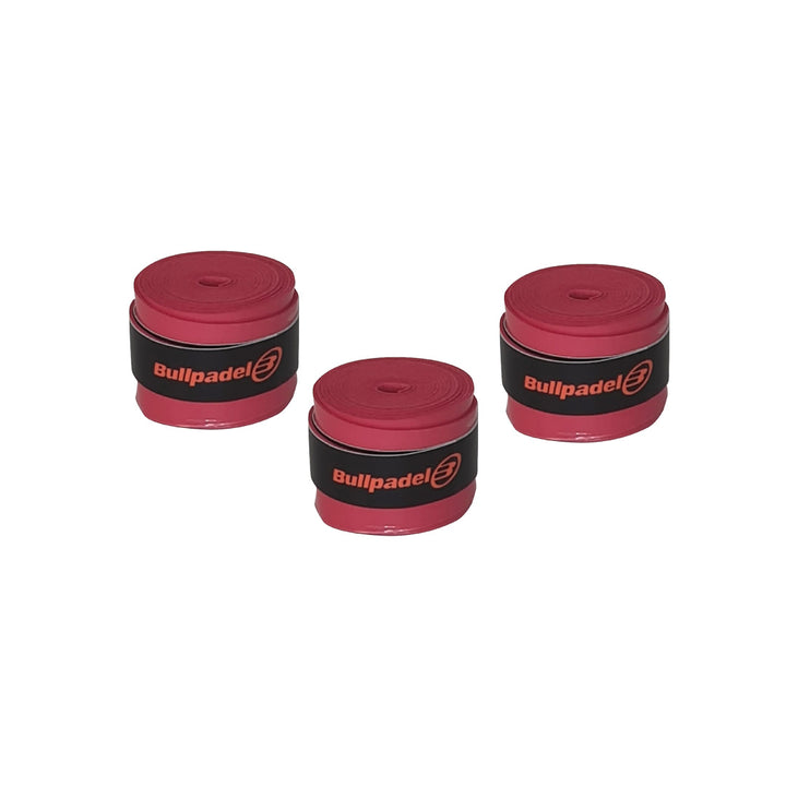 Bullpadel Set of 3 Padel Racket Overgrips, Red