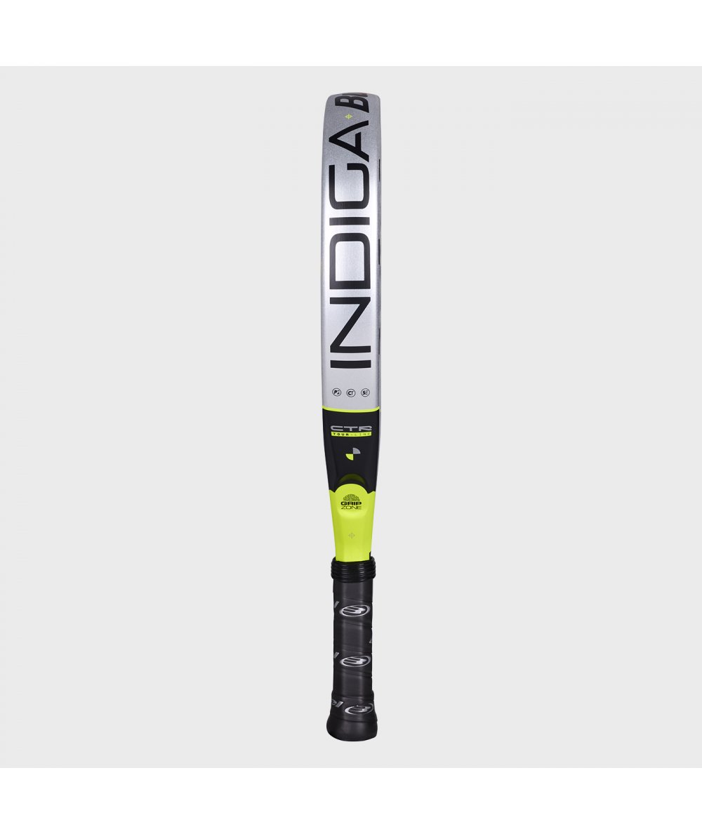 Bullpadel Indiga CTR 26 Round Padel Racket, Carbon Fiber, SoftEva, Polyglass, Precise Control, Juniors and Beginners