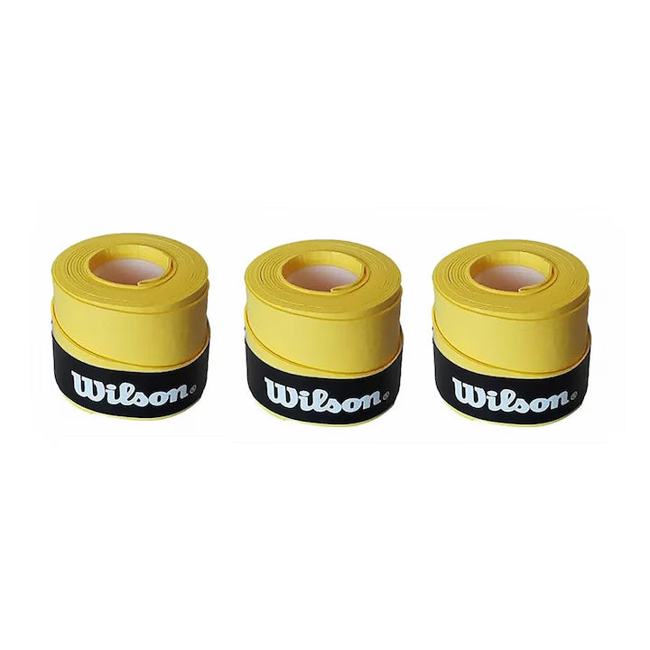 Wilson Comfort Padel Set of 3 Overgrips, Yellow