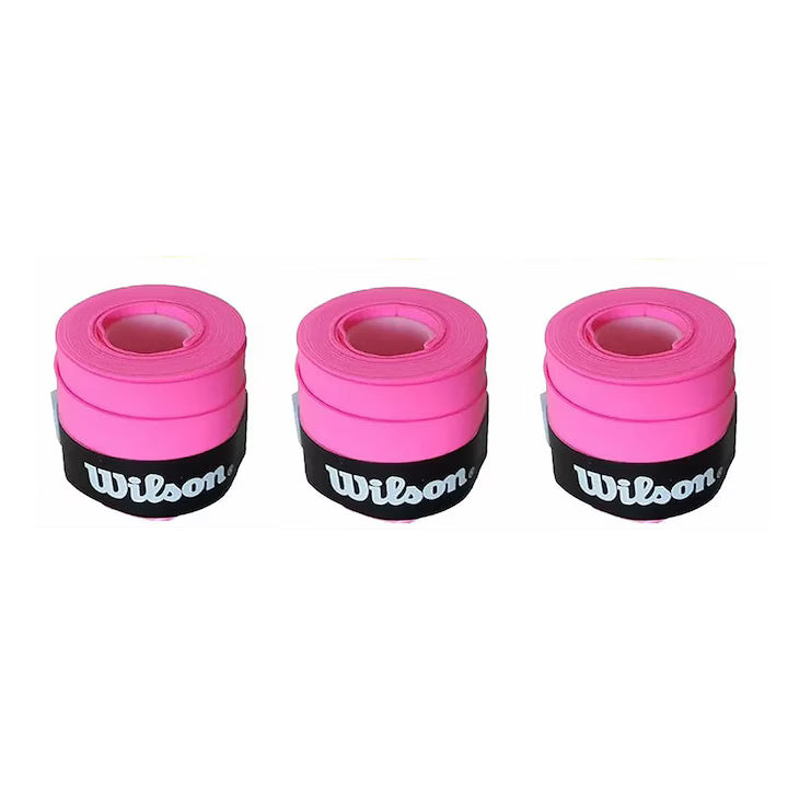 Wilson Comfort Padel Set of 3 Overgrips, Pink