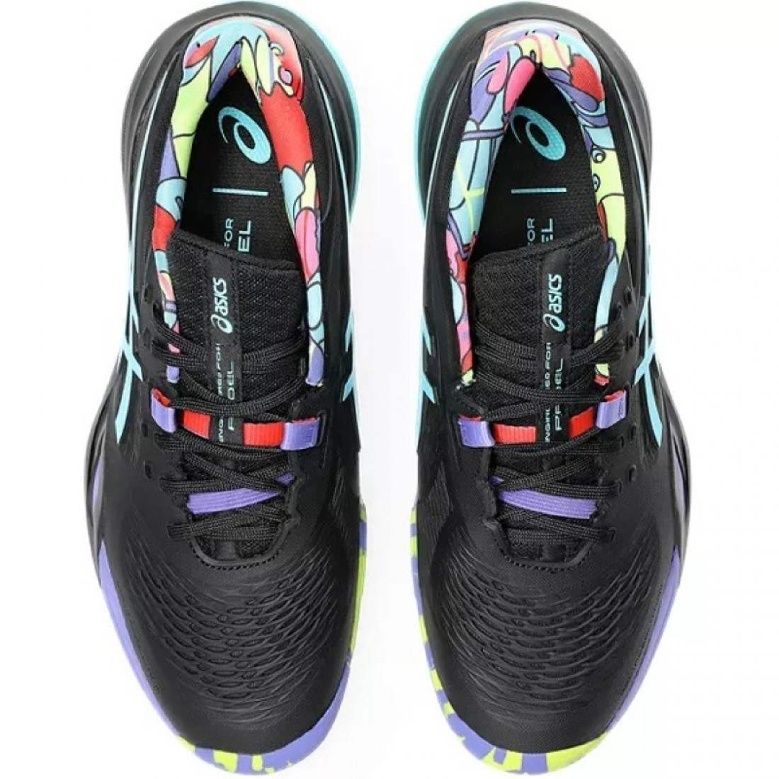 Asics Gel Resolution X Padel Black Blue Aqua Sneakers